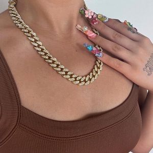 gold iced out chain necklace